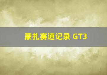 蒙扎赛道记录 GT3